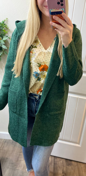 Hooded Pocket Cardigan