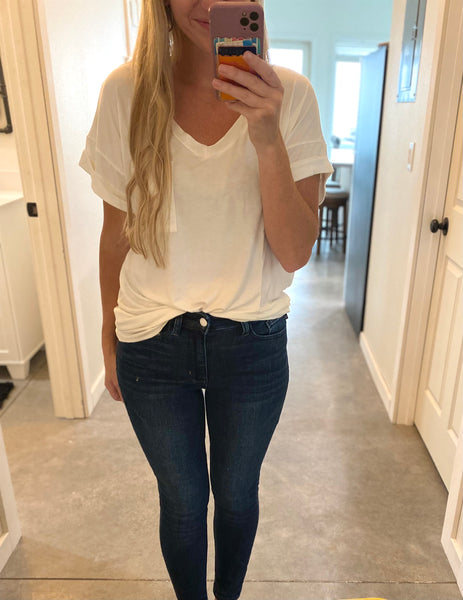 Absolute Favorite V-Neck T in White
