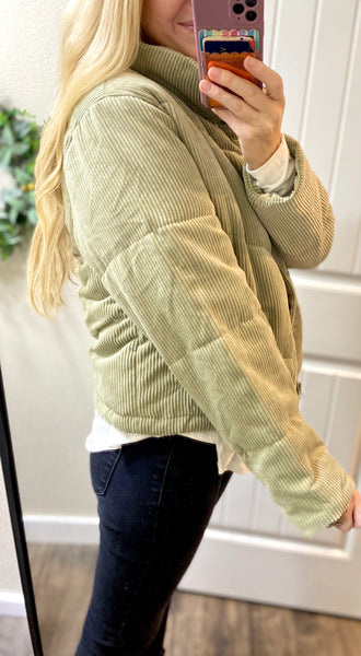 Corduroy Puff Jacket