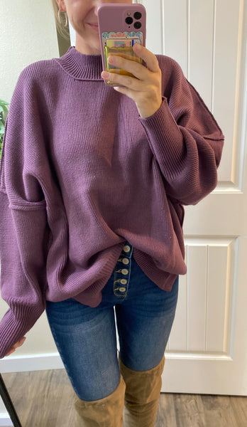 Oversized Side Slit Sweater