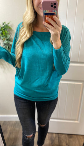On/Off Shoulder Long Sleeve Top