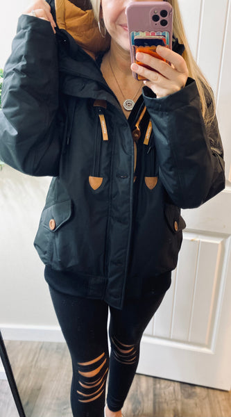 Preorder Wanakome Waterproof Puff Jacket on Black or Khaki