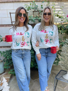 Ready to ship!  Merry and Bright Tinsel Sweater