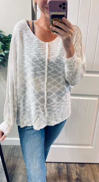 Slouchy Knit Top in Aqua