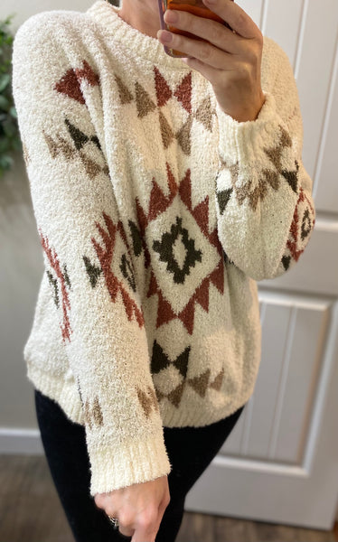 Fall Aztec Fuzzy Sweater