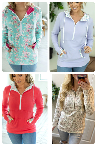 Spring 1/2 Zip Hoodies