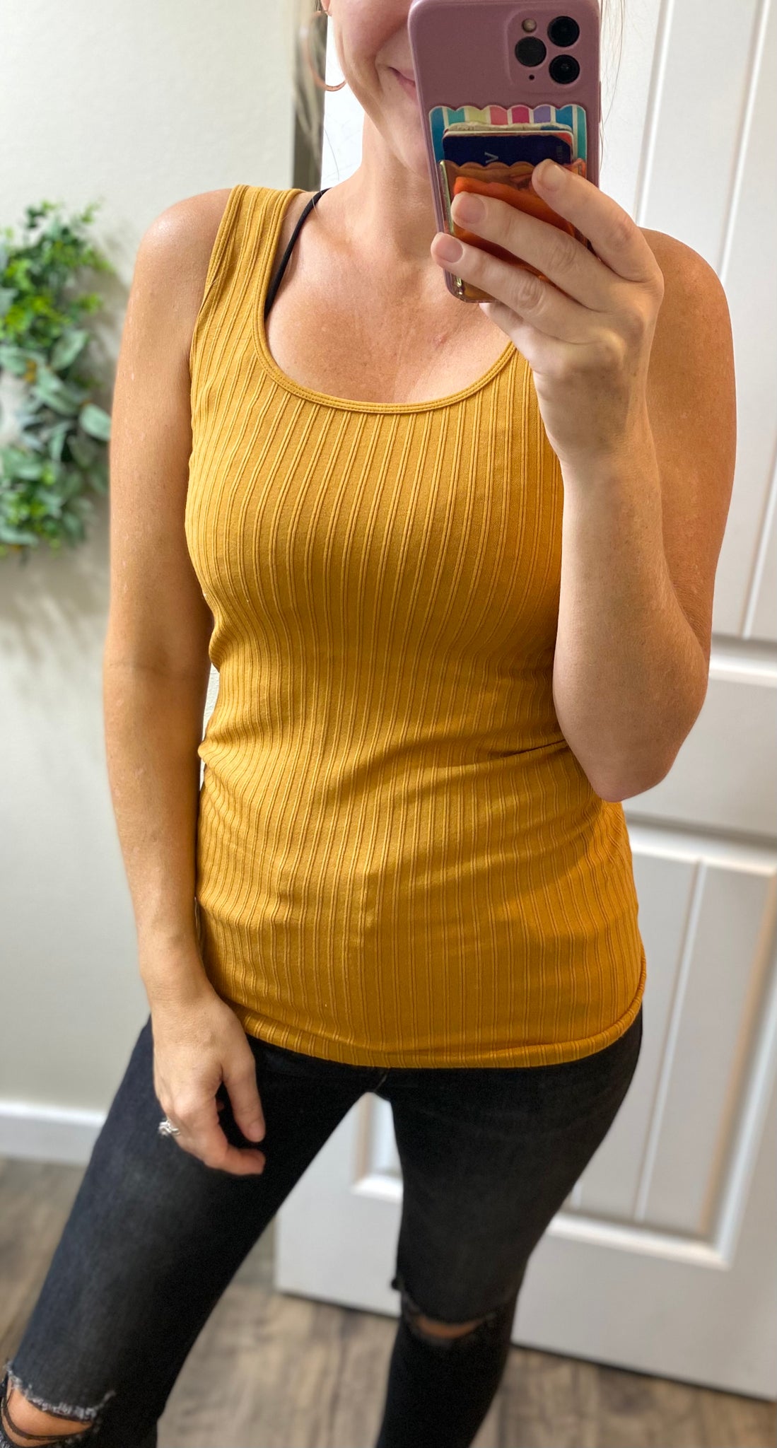 G & L Mustard Ribbed Tank