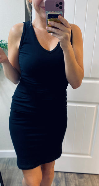 Black Body Con Midi Dress