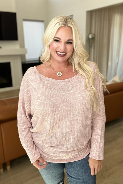 Light Pink Ribbed Waffle Top