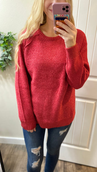 Chenille Exposed Seam Sweater