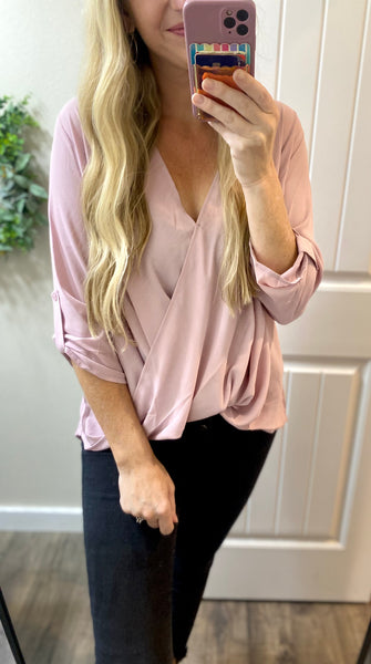 Lush Tab Sleeve Flowy Top