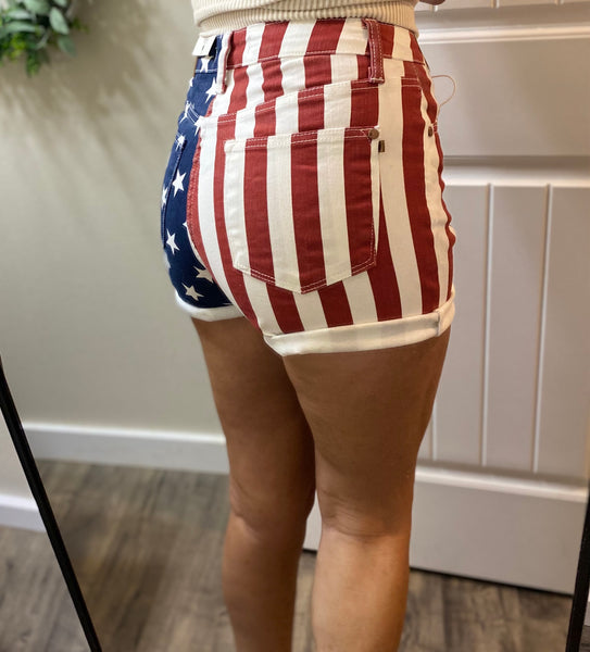 Judy Blue Flag Shorts