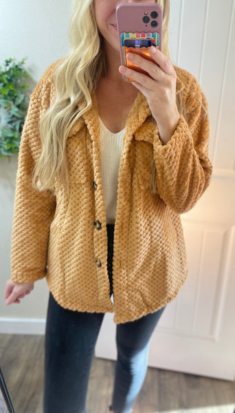 Fleece Sweater Button Cardigan