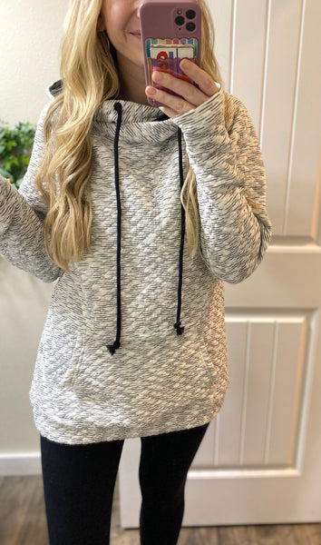 Plush Quilted Pullover Hoodie