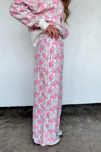 PREORDER: Floral & Cheetah Wide Leg Joggers