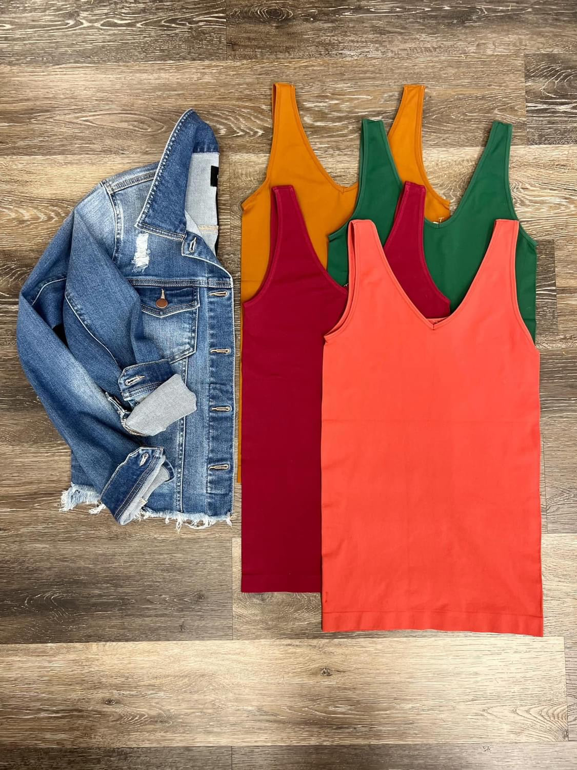 Fall Seamless Reversible Long Tanks