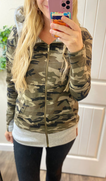 Camo Full Zip Ampersand Ave. Hoodie