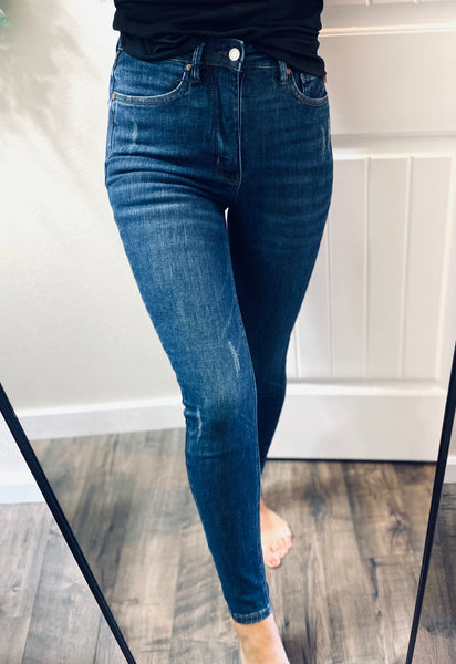 Judy Blue Darkwash Non-Distress Tummy Control Denim