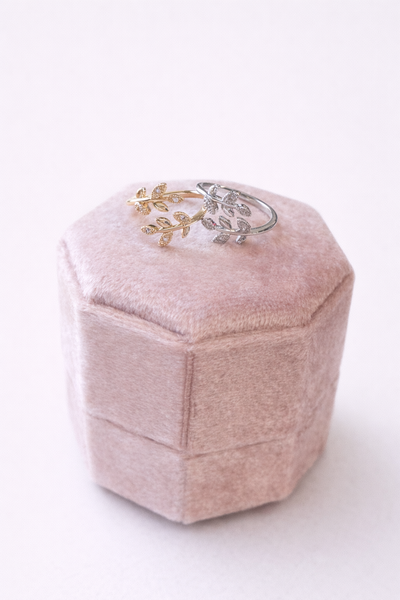 Ivy Twist Adjustable Ring- Silver