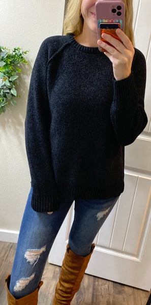 Chenille Exposed Seam Sweater