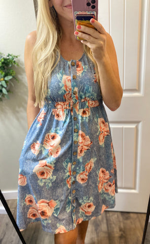 Button Down Sleeveless Dresses