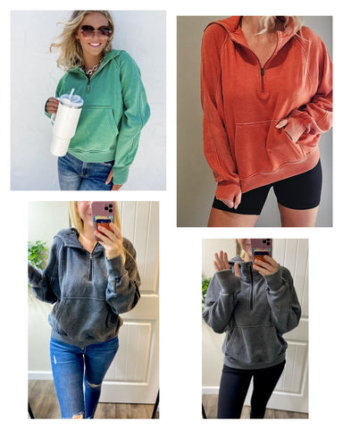 Fleece Pullover with Thumbholes