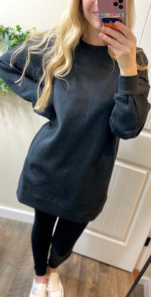 Oversized Charcoal Pocket Pullover