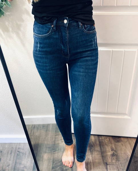 Judy Blue Darkwash Non-Distress Tummy Control Denim