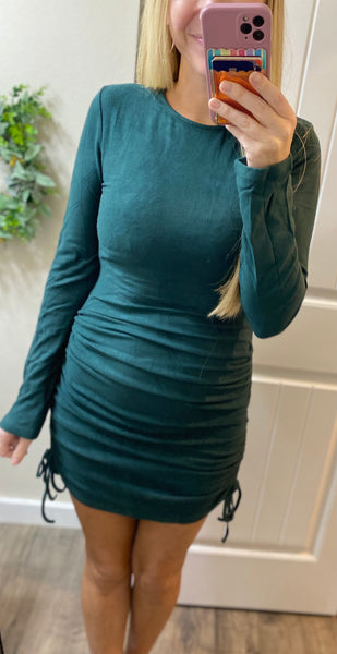 Sale! Ruched Side Long Sleeve Dresses