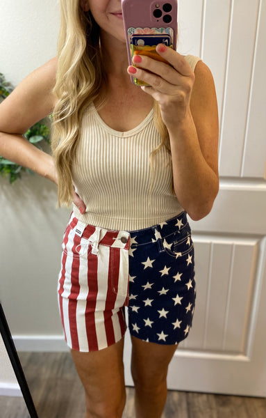Judy Blue Flag Shorts