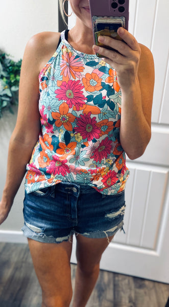 Festival Season Floral Halter Tank
