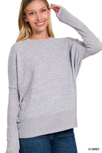 Brushed Melange Hacci Dolman Sweater