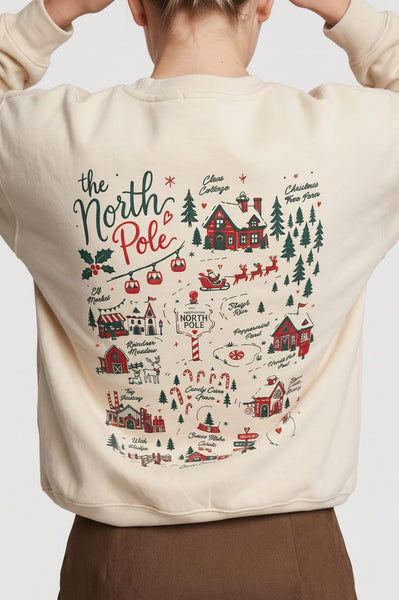 Take Me To The North Pole Ivory Sweatshirt