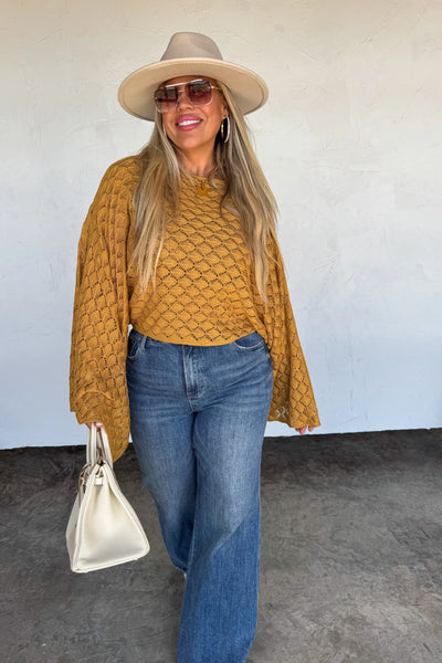 PREORDER Blakeley Fall Colors Free Spirit Bell Sleeve Top