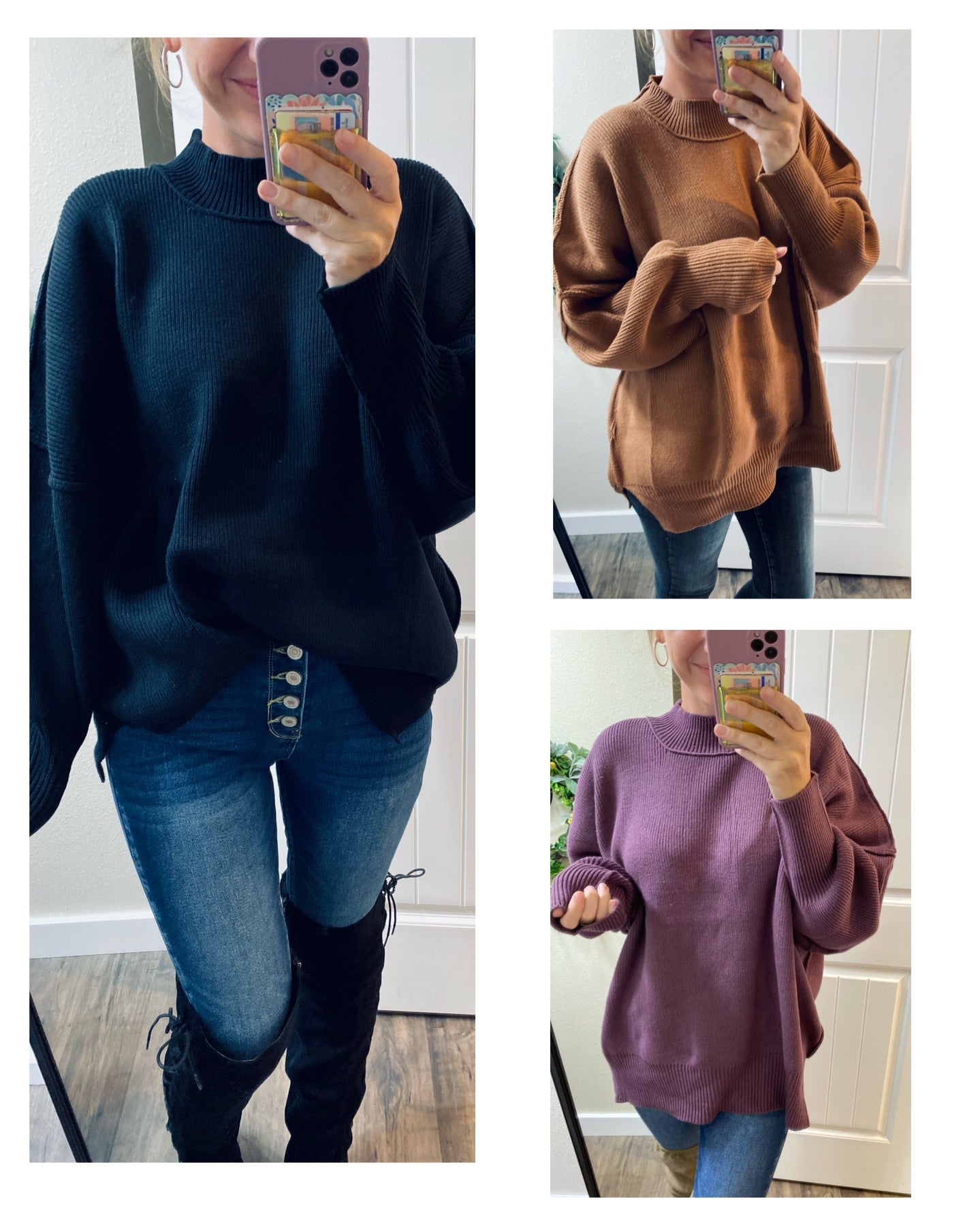 Oversized Side Slit Sweater