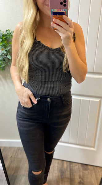 Ruffle Trim Bodysuit