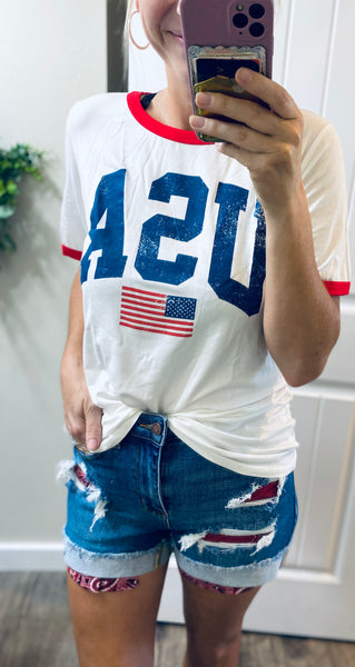 USA Ringer Tee