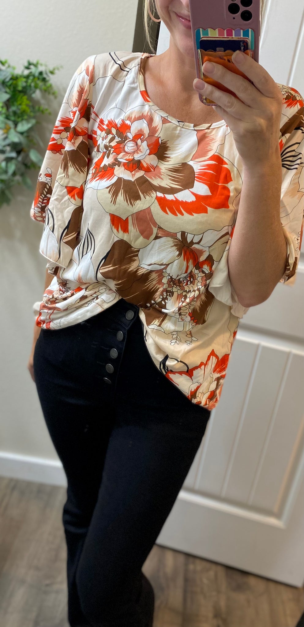 Floral Flowy Sleeve Blouse