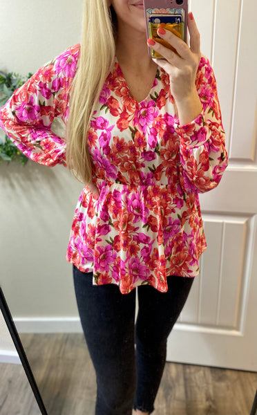Floral Peplum