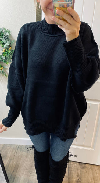 Oversized Side Slit Sweater