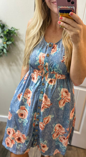 Button Down Sleeveless Dresses