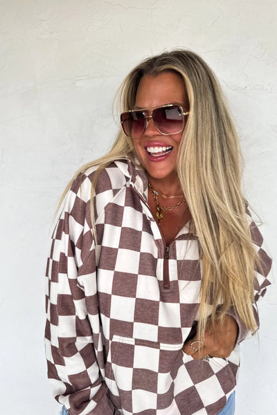 PREORDER Camo & Checker Easy Does It Pullover