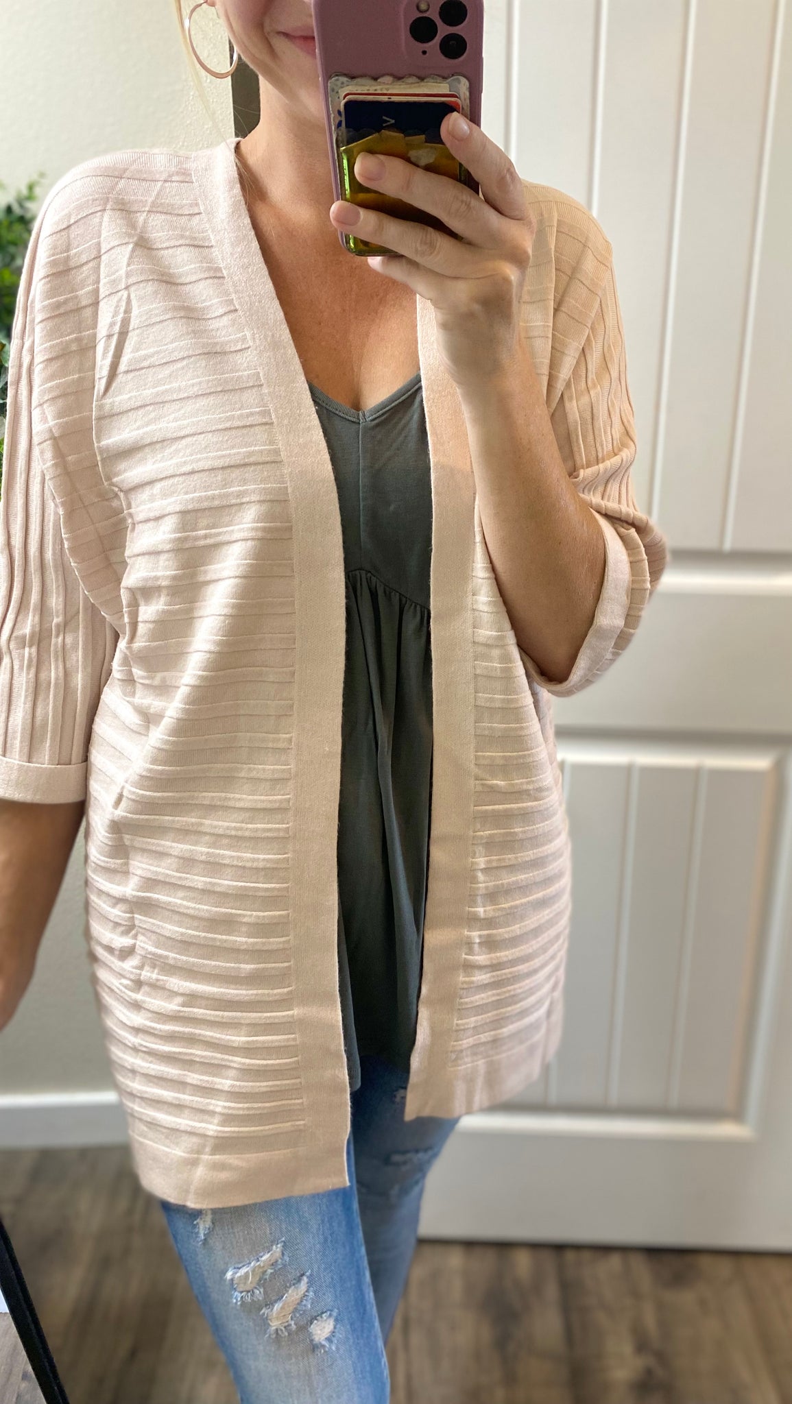 Cream Slouchy Summer Cardigan