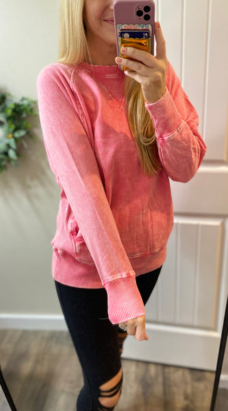 Mineral Wash Terry Pullover