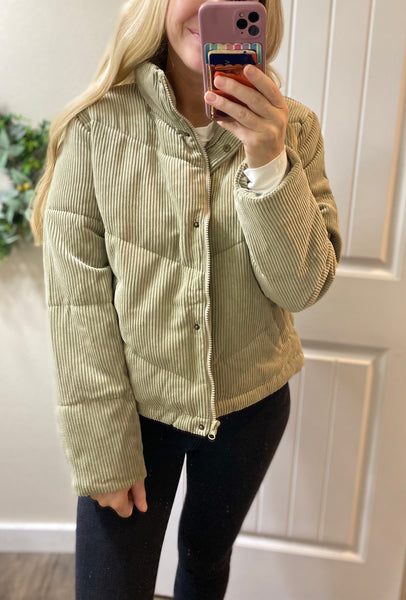 Corduroy Puff Jacket