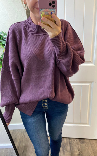 Oversized Side Slit Sweater