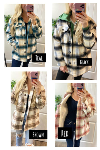 Faux Fur Plaid Shacket