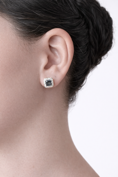 Olivia Emerald Halo Earrings in Mermaid
