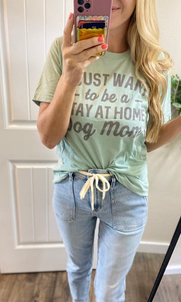 Sale! Stay At Home Dog Mom Graphic Tee