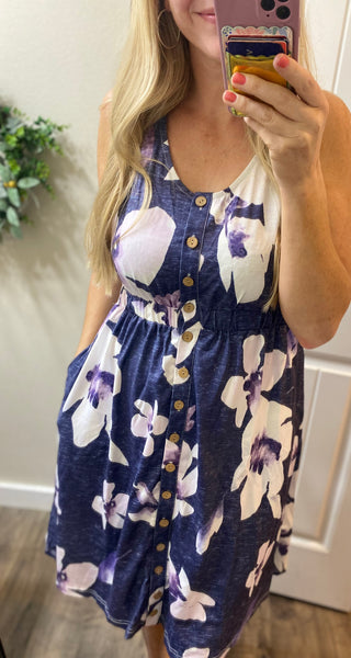 Button Down Sleeveless Dresses